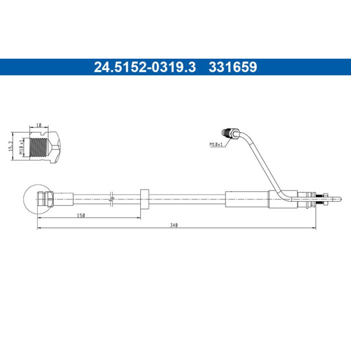 ATE 24.5152-0319.3 Bremsschlauch ATE 24.5152-0319.3 Bremsschlauch