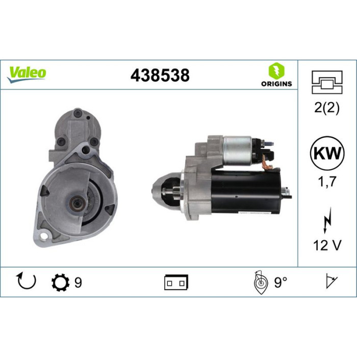 Valeo 438538 Starter ORIGINS - NEW O.E. TECHNOLOGIE Valeo 438538 Starter ORIGINS - NEW O.E. TECHNOLOGIE