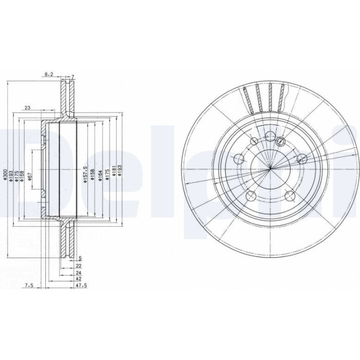 Delphi BG2740 Bremsscheibe Delphi BG2740 Bremsscheibe