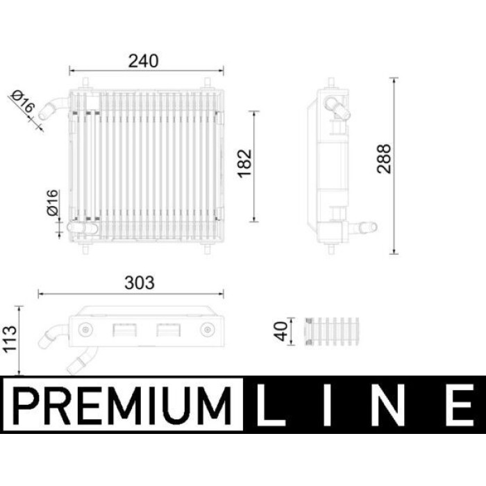 Mahle CLC 291 000P Ölkühler, Motoröl BEHR Premium Line Mahle CLC 291 000P Ölkühler, Motoröl BEHR Premium Line