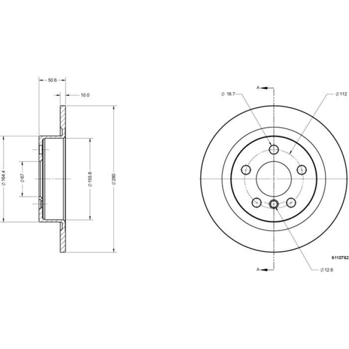 Metzger 6110782 Bremsscheibe
