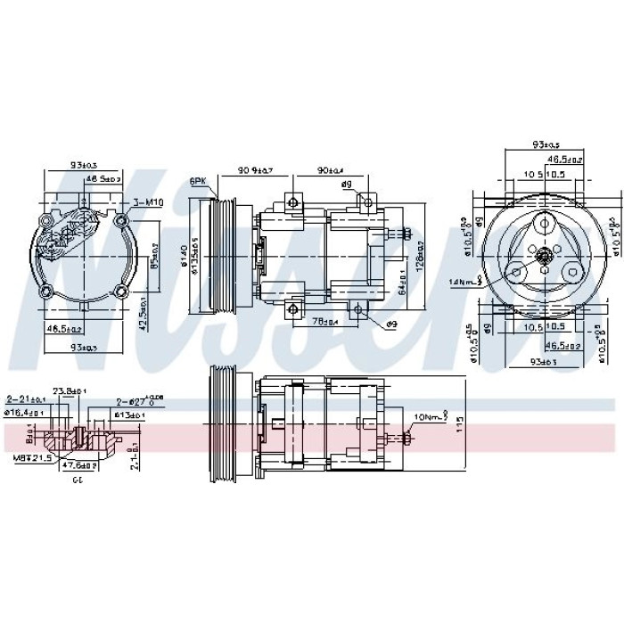 Nissens 89191 Kompressor, Klimaanlage FIRST FIT Nissens 89191 Kompressor, Klimaanlage FIRST FIT