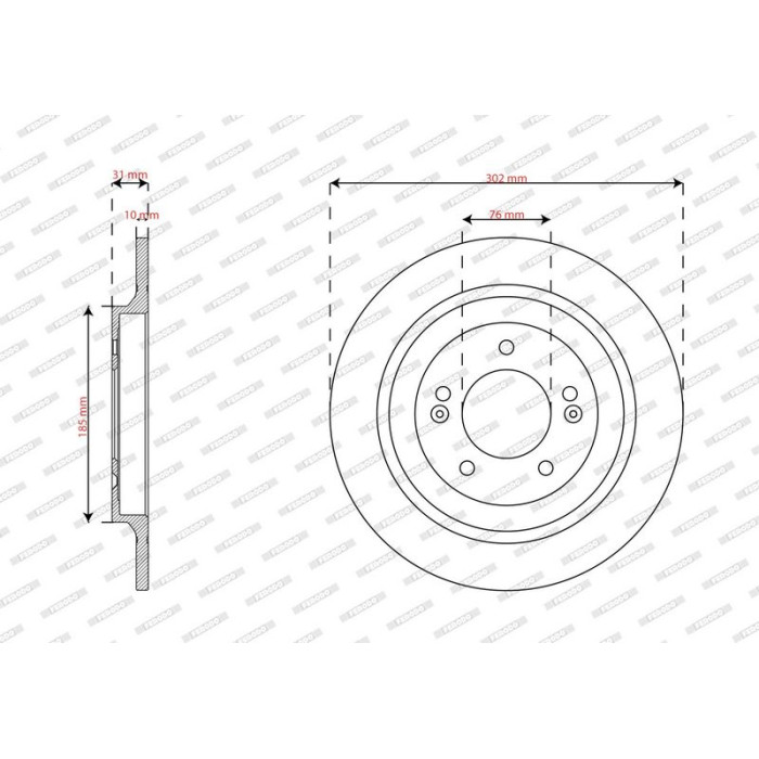 Ferodo DDF2787C Bremsscheibe PREMIER Ferodo DDF2787C Bremsscheibe PREMIER