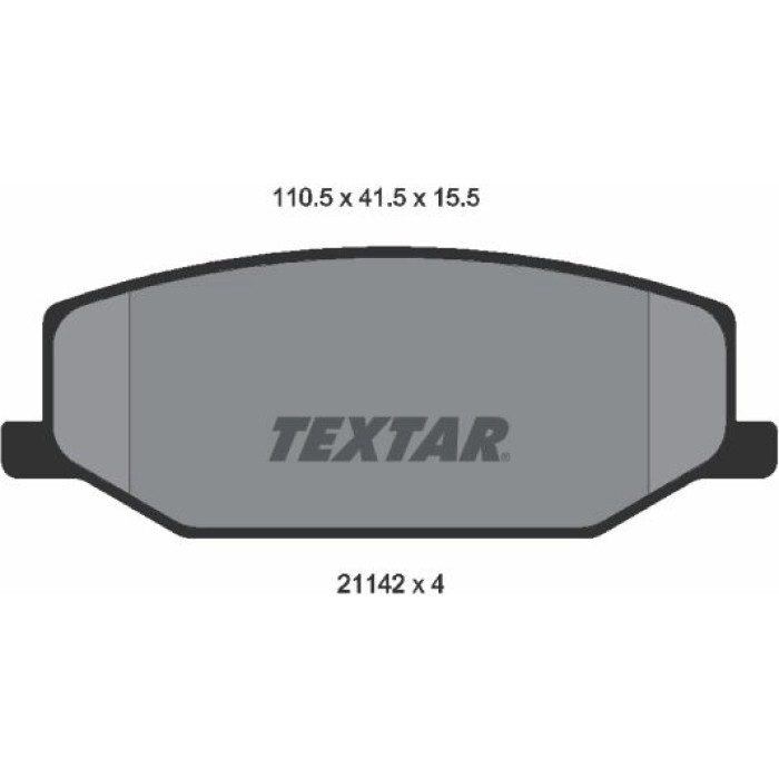 Textar 2114202 Bremsbelagsatz, Scheibenbremse