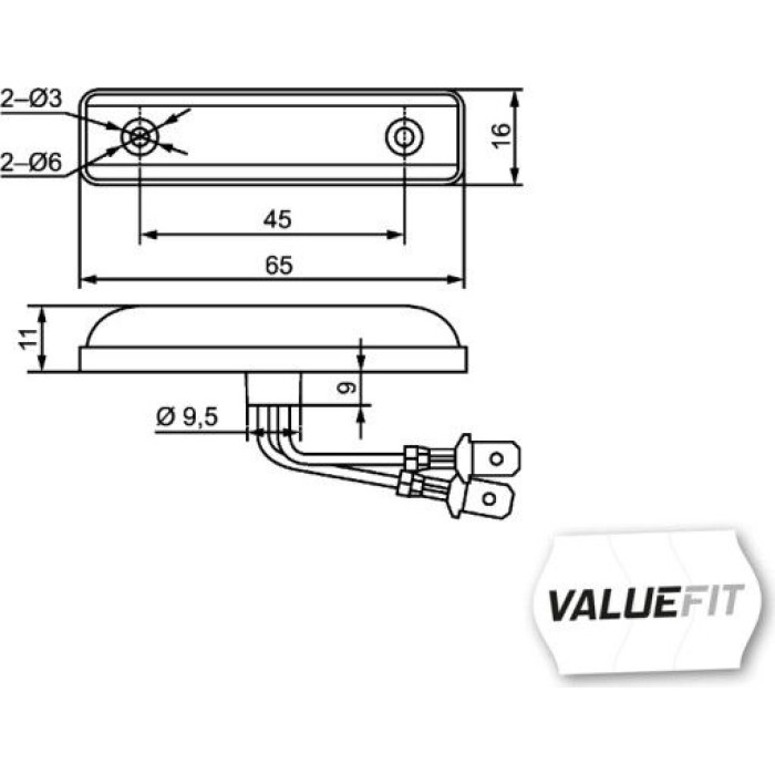 Hella 2PS 357 010-101 Seitenmarkierungsleuchte ValueFit Hella 2PS 357 010-101 Seitenmarkierungsleuchte ValueFit