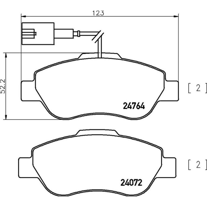 Brembo P 24 150 Bremsbelagsatz, Scheibenbremse PRIME LINE Brembo P 24 150 Bremsbelagsatz, Scheibenbremse PRIME LINE