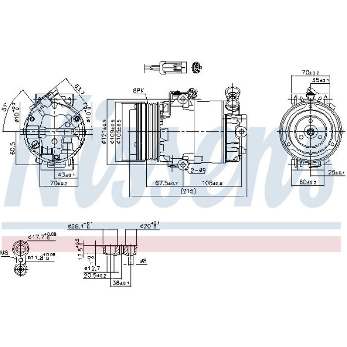 Nissens 89042 Kompressor, Klimaanlage FIRST FIT Nissens 89042 Kompressor, Klimaanlage FIRST FIT