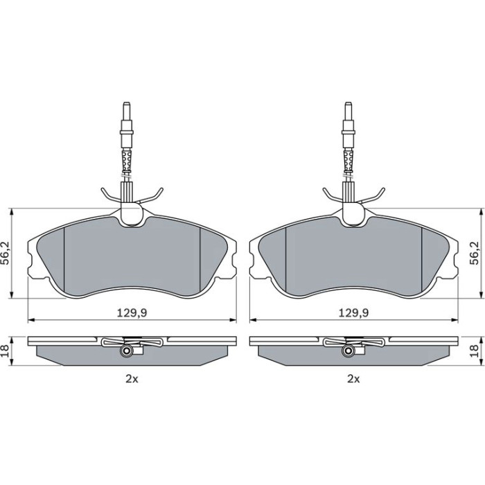 BOSCH 0 986 424 223 Bremsbelagsatz, Scheibenbremse