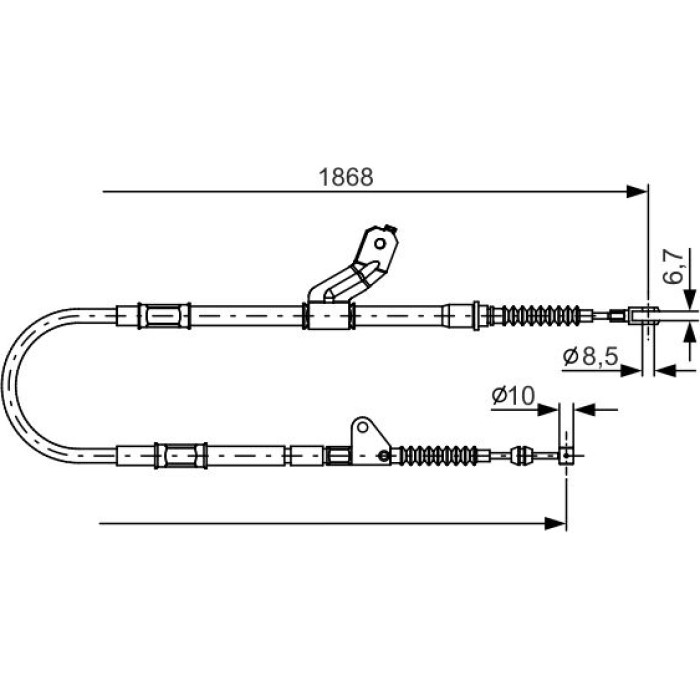 BOSCH 1 987 482 158 Seilzug, Feststellbremse BOSCH 1 987 482 158 Seilzug, Feststellbremse