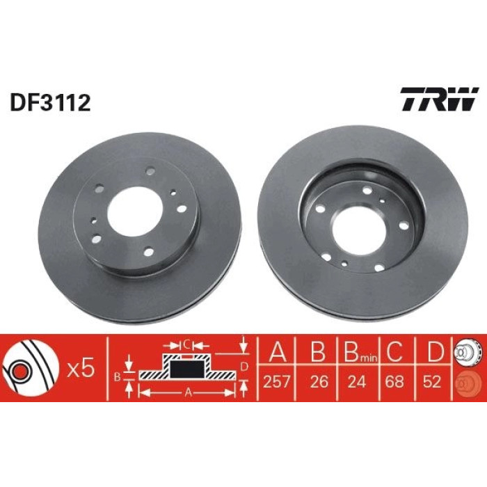 TRW DF3112 Bremsscheibe