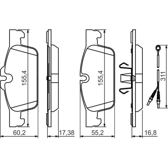 BOSCH 0 986 494 527 Bremsbelagsatz, Scheibenbremse BOSCH 0 986 494 527 Bremsbelagsatz, Scheibenbremse