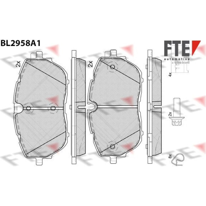 FTE 9011201 Bremsbelagsatz, Scheibenbremse FTE 9011201 Bremsbelagsatz, Scheibenbremse