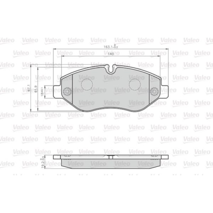 Valeo 872229 Bremsbelagsatz, Scheibenbremse OPTIPACK for LCV