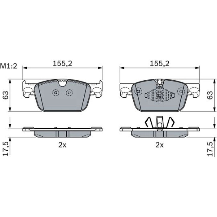 BOSCH 0 986 424 333 Bremsbelagsatz, Scheibenbremse BOSCH 0 986 424 333 Bremsbelagsatz, Scheibenbremse