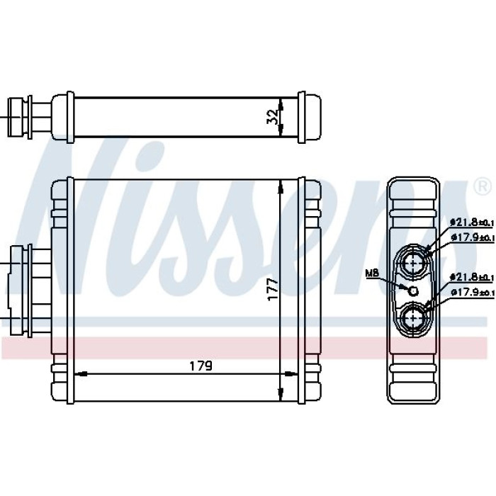 Nissens 73654 Wärmetauscher, Innenraumheizung