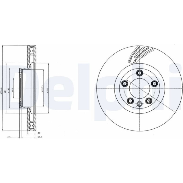 Delphi BG9100C Bremsscheibe