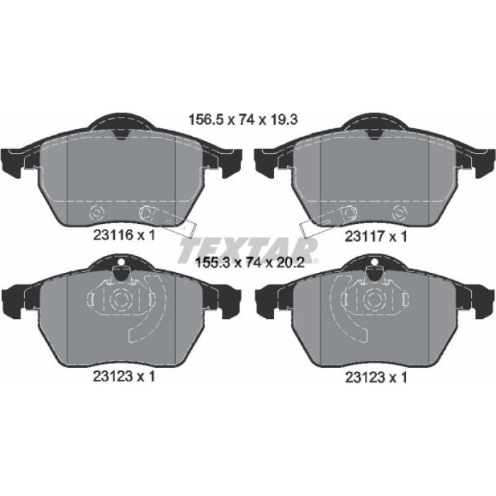 Textar 2311701 Bremsbelagsatz, Scheibenbremse Q+