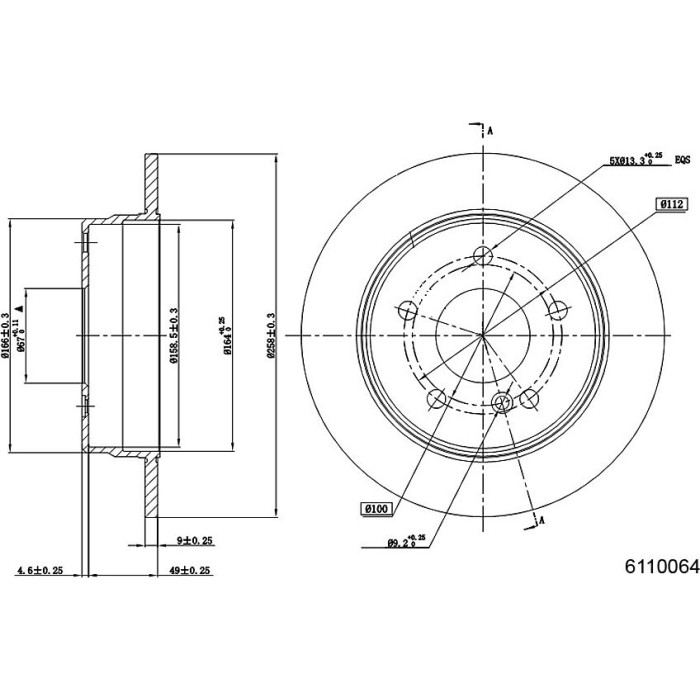 Metzger 6110064 Bremsscheibe