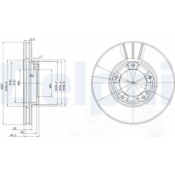 Delphi BG2423 Bremsscheibe