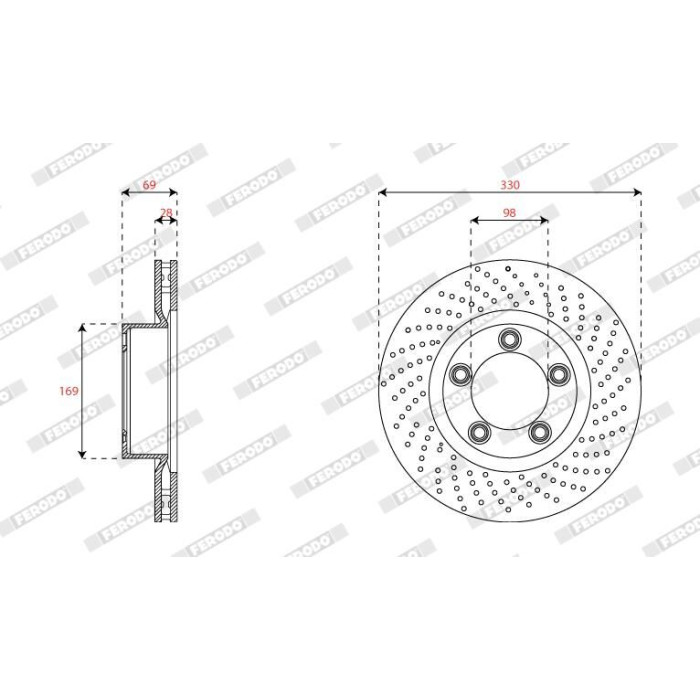 Ferodo DDF2137RC-1 Bremsscheibe PREMIER Ferodo DDF2137RC-1 Bremsscheibe PREMIER