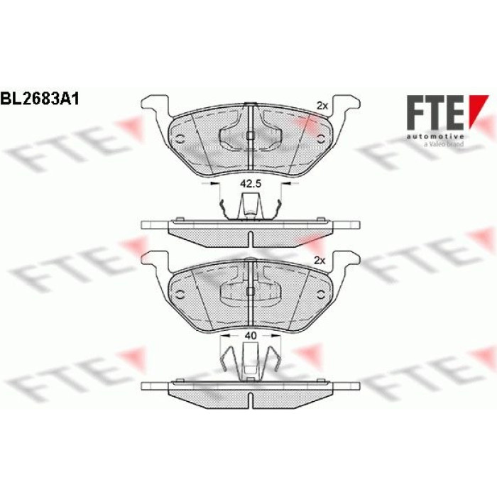FTE 9011046 Bremsbelagsatz, Scheibenbremse