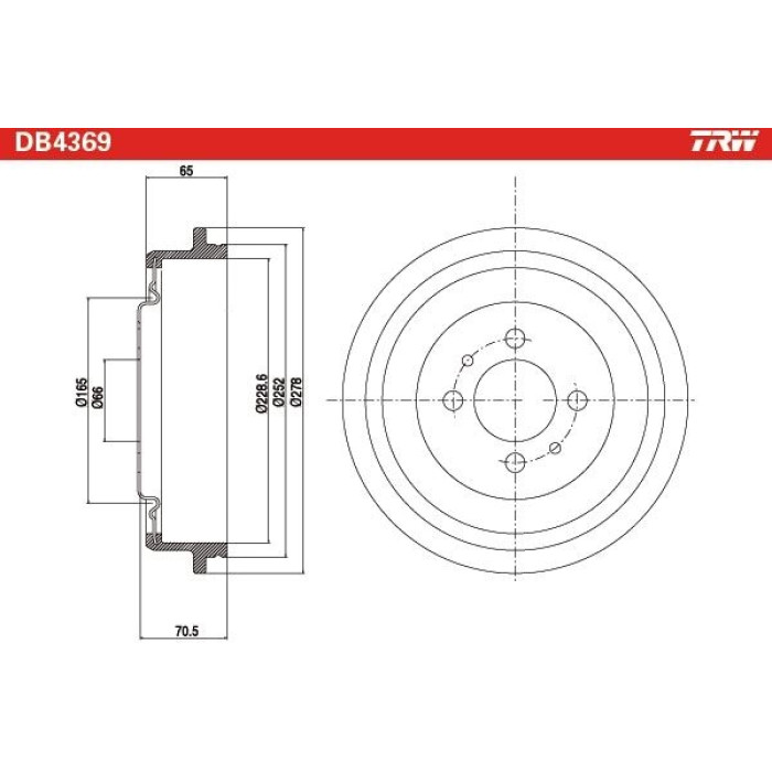 TRW DB4369 Bremstrommel TRW DB4369 Bremstrommel