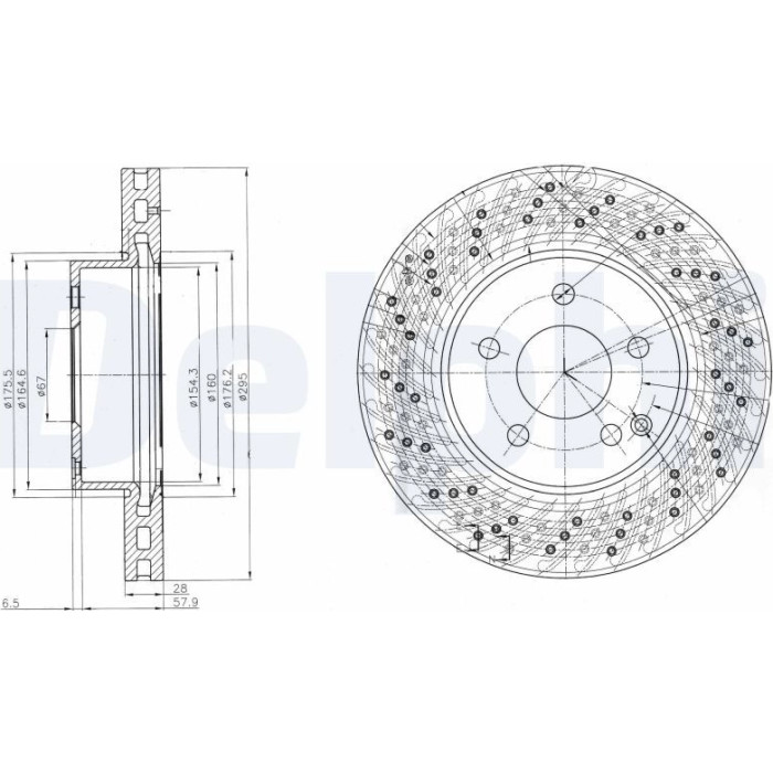 Delphi BG4142C Bremsscheibe Delphi BG4142C Bremsscheibe