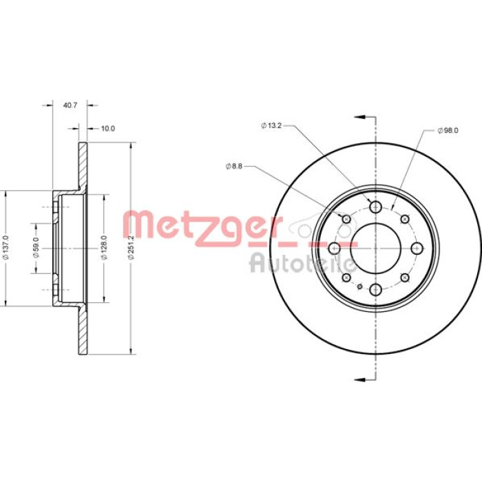 Metzger 6110307 Bremsscheibe