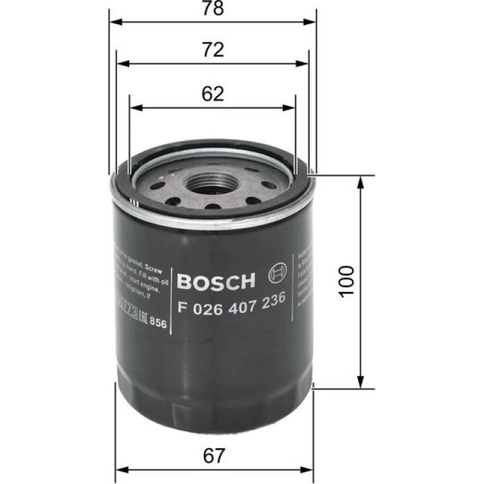 BOSCH F 026 407 236 Ölfilter BOSCH F 026 407 236 Ölfilter