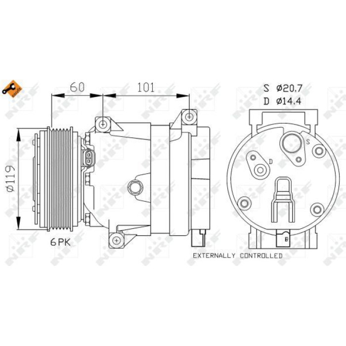 NRF 32101 Kompressor, Klimaanlage EASY FIT
