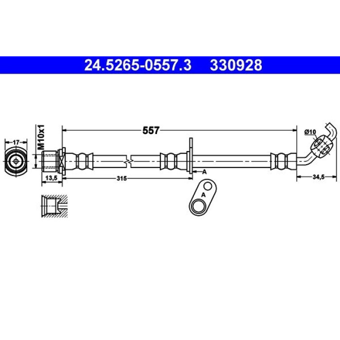 ATE 24.5265-0557.3 Bremsschlauch ATE 24.5265-0557.3 Bremsschlauch