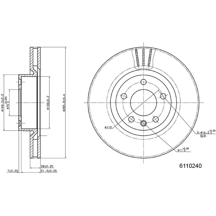 Bremsscheibe 6110240