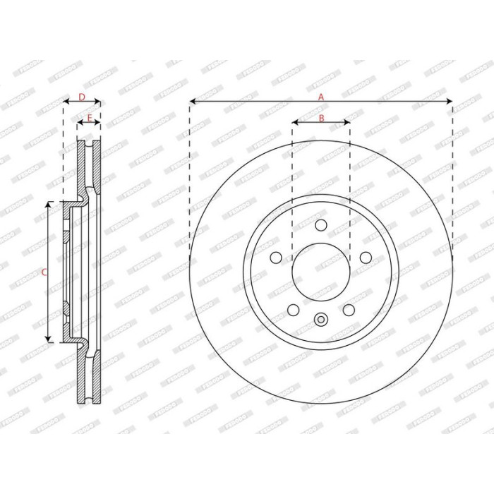 Ferodo DDF3032C-1 Bremsscheibe PREMIER Ferodo DDF3032C-1 Bremsscheibe PREMIER