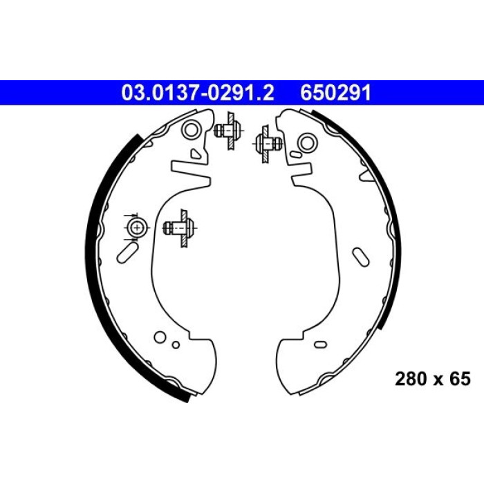 ATE 03.0137-0291.2 Bremsbackensatz