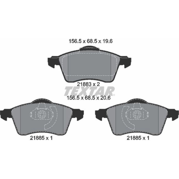 Textar 2188302 Bremsbelagsatz, Scheibenbremse Q+