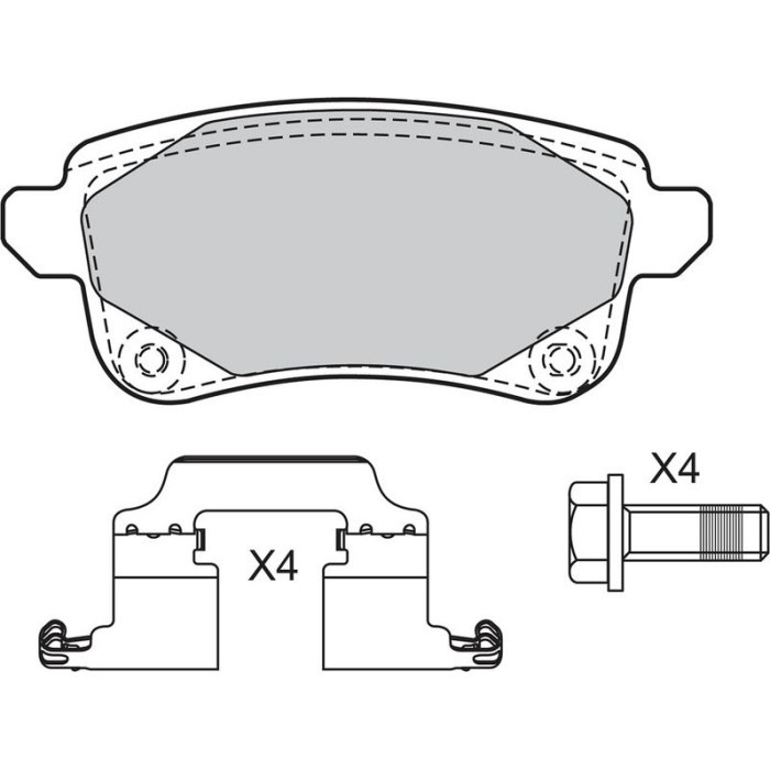 Valeo 601484 Bremsbelagsatz, Scheibenbremse Valeo 601484 Bremsbelagsatz, Scheibenbremse