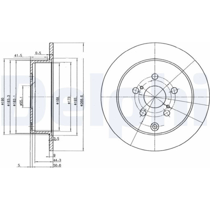Delphi BG3822 Bremsscheibe Delphi BG3822 Bremsscheibe