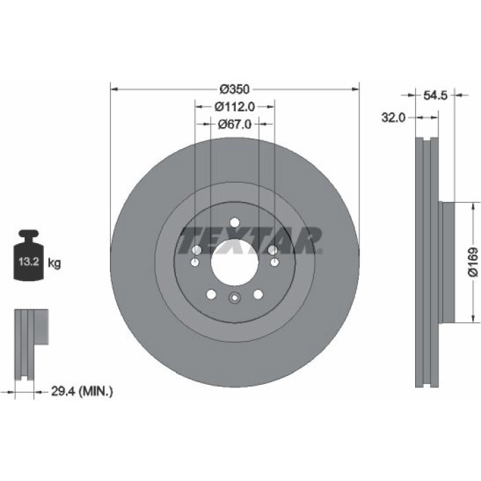 Textar 92150705 Bremsscheibe PRO+ Textar 92150705 Bremsscheibe PRO+
