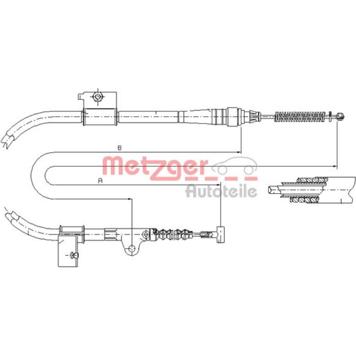 Metzger 17.0333 Seilzug, Feststellbremse Metzger 17.0333 Seilzug, Feststellbremse
