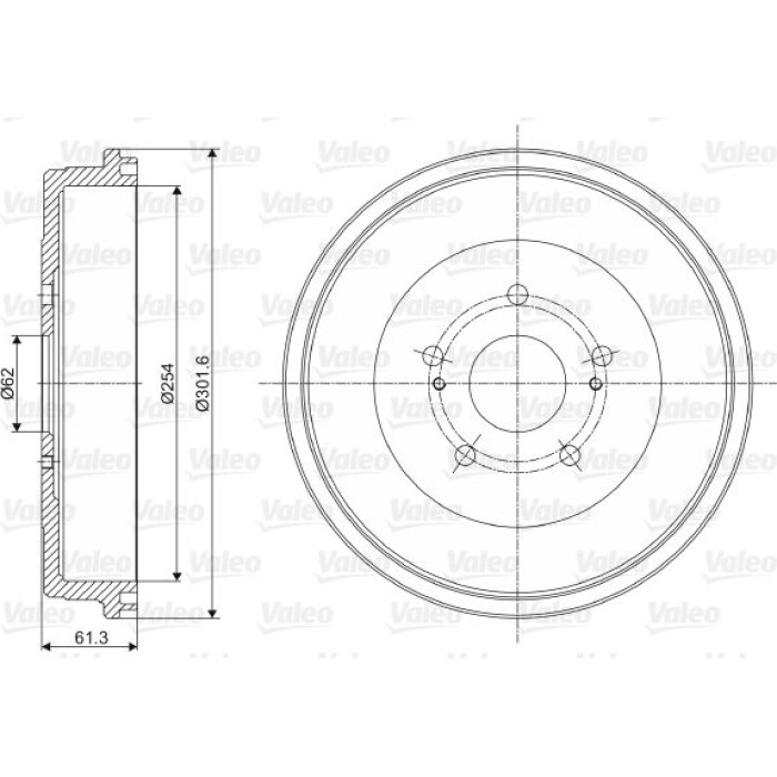Valeo 237063 Bremstrommel
