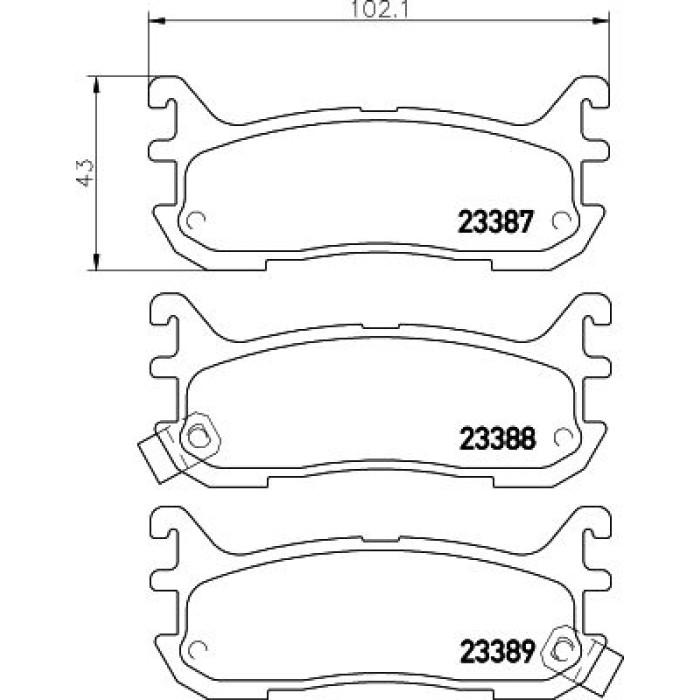 Hella 8DB 355 009-911 Bremsbelagsatz, Scheibenbremse Hella 8DB 355 009-911 Bremsbelagsatz, Scheibenbremse