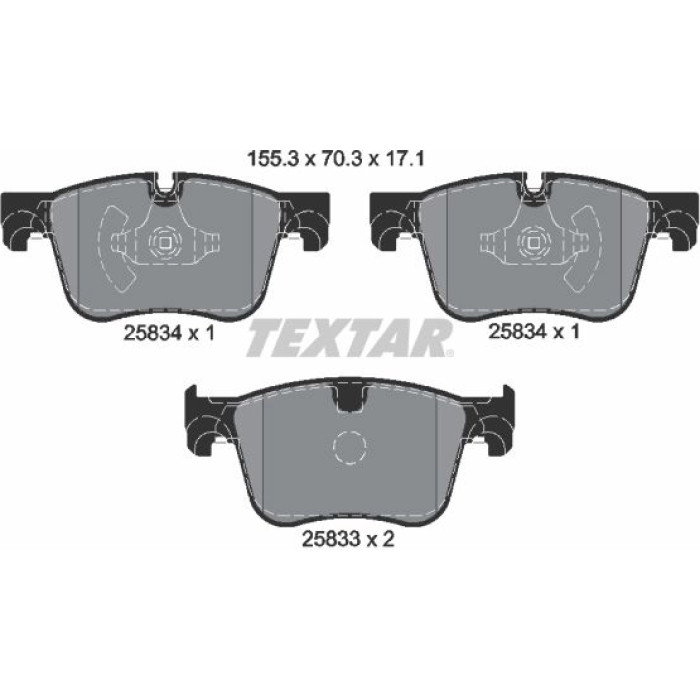 Textar 2583401 Bremsbelagsatz, Scheibenbremse Q+ Textar 2583401 Bremsbelagsatz, Scheibenbremse Q+