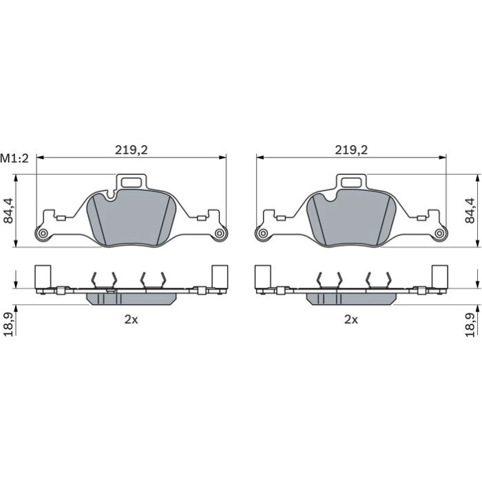 BOSCH 0 986 424 849 Bremsbelagsatz, Scheibenbremse BOSCH 0 986 424 849 Bremsbelagsatz, Scheibenbremse