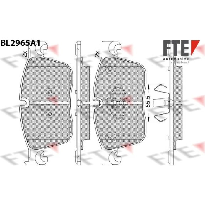 FTE 9011209 Bremsbelagsatz, Scheibenbremse