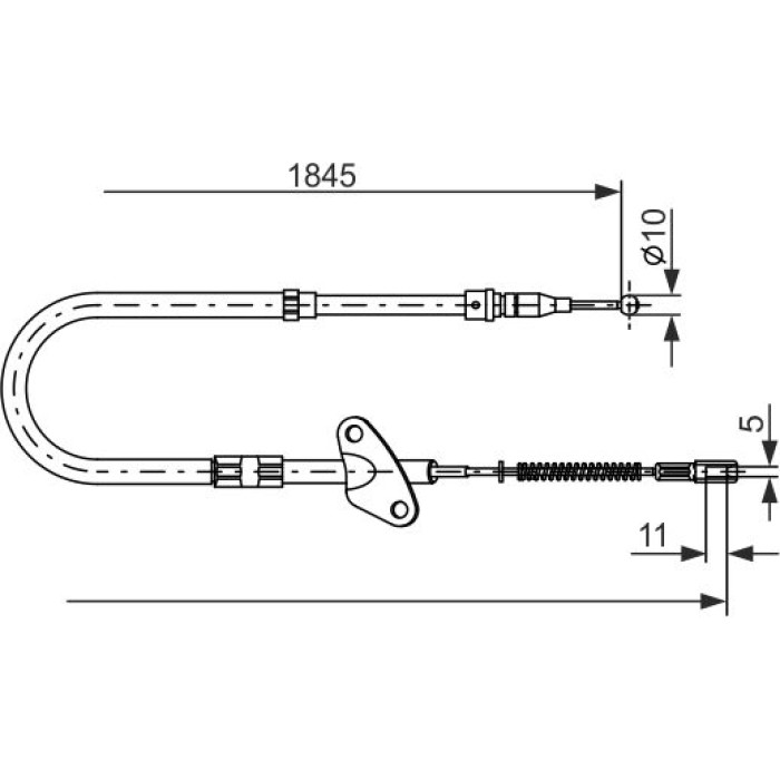 BOSCH 1 987 477 118 Seilzug, Feststellbremse BOSCH 1 987 477 118 Seilzug, Feststellbremse