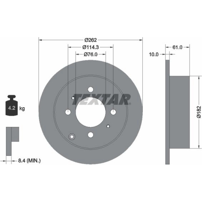 Textar 92130900 Bremsscheibe Textar 92130900 Bremsscheibe