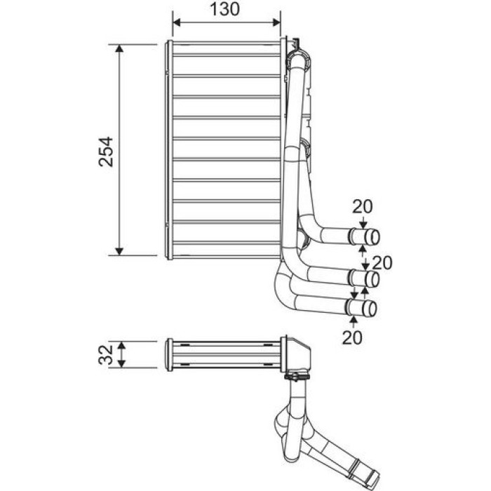 Valeo 811651 Wärmetauscher, Innenraumheizung