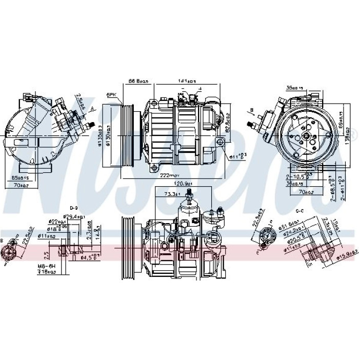 Nissens 89463 Kompressor, Klimaanlage FIRST FIT Nissens 89463 Kompressor, Klimaanlage FIRST FIT