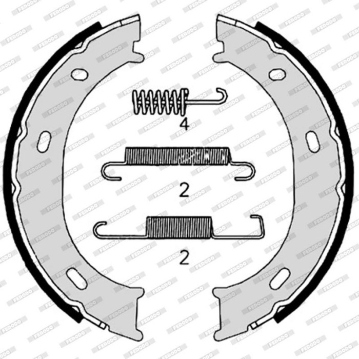 Ferodo FSB624S Bremsbackensatz, Feststellbremse Ferodo FSB624S Bremsbackensatz, Feststellbremse