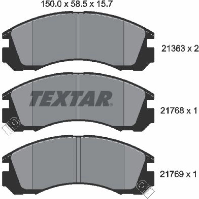 Textar 2136301 Bremsbelagsatz, Scheibenbremse Textar 2136301 Bremsbelagsatz, Scheibenbremse